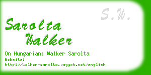 sarolta walker business card